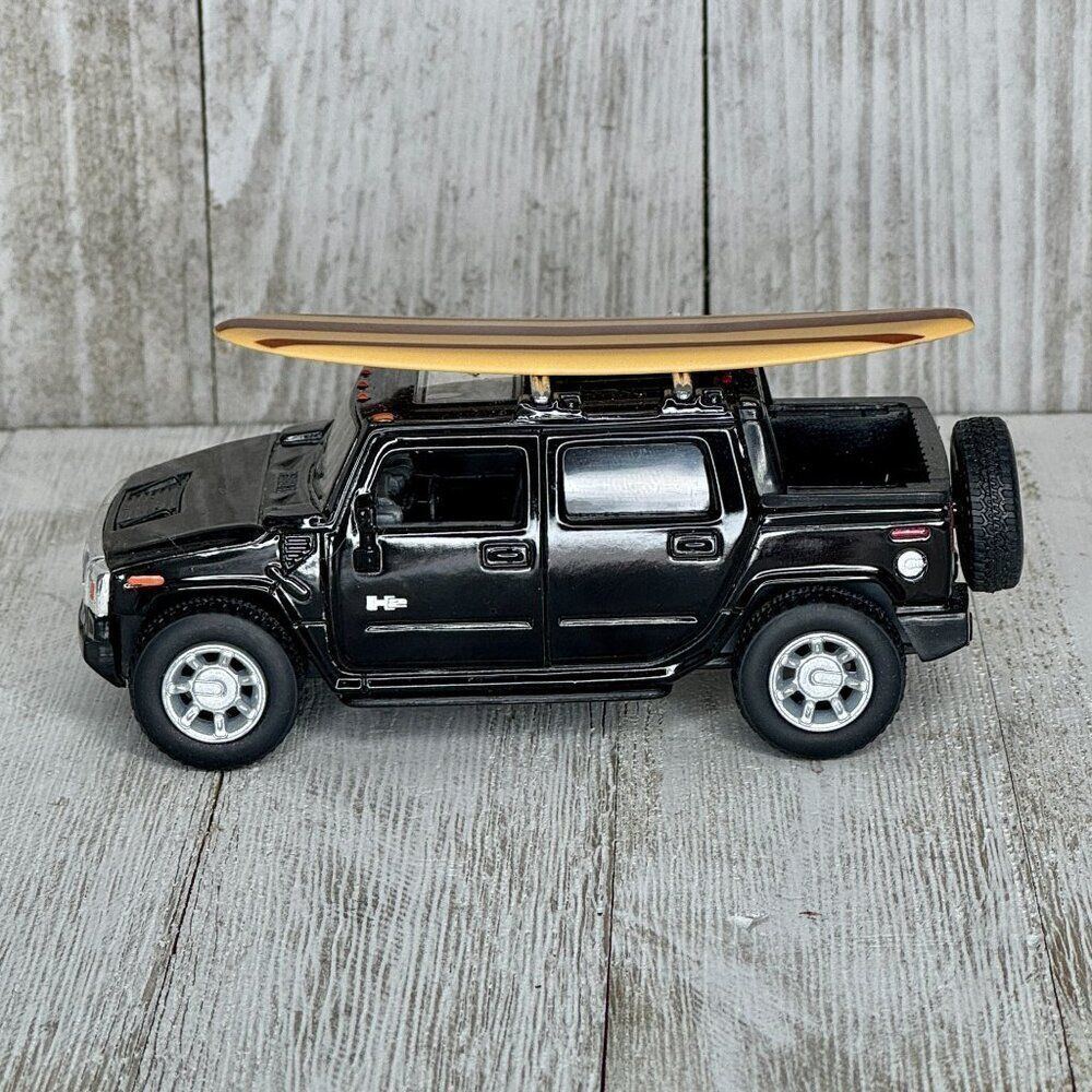 Kinsmart 2005 Hummer H2 SUT Black - 5097D - 1/40 scale Diecast Model Toy Car Tru